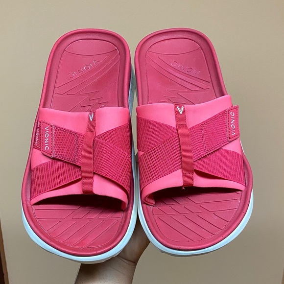 Vionic Rebound Women's Red And White Sandals Size 10 - Picture 8 of 12